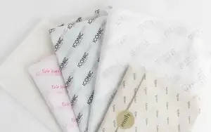 Luxury custom printed tissue paper and branded wrapping paper for premium unboxing
