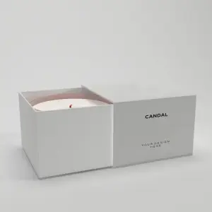 Premium luxury candle box sleeves with gold foil finish