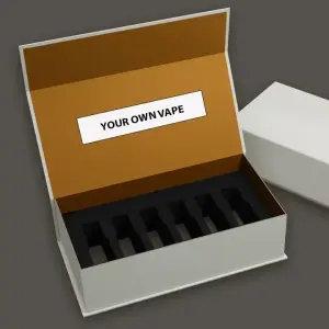 Vape boxes with magnetic closure and rigid structure