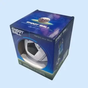 Football packaging boxes with secure structure and printed design